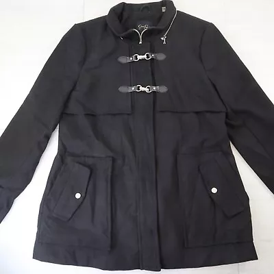 Buy Jessica Simpson Womens Black Jacket Button Up With Pockets Size Large • 13.56£