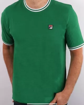 Buy Fila Flank Ringer Tee Shirt In Green Size Uk XSmall New With Tags • 19.95£