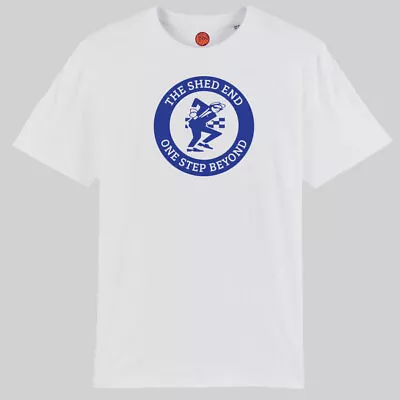 Buy Shed End One Step Beyond White Organic Cotton T-shirt Gift For Fans Of Chelsea • 22.99£
