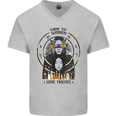 Buy Time To Summon Some Friends Ouija Board Mens V-Neck Cotton T-Shirt • 8.49£