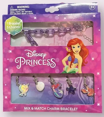 Buy Disney The Little Mermaid Ariel Sebastian Flounder Mix & Match Charm Bracelet • 16.99£