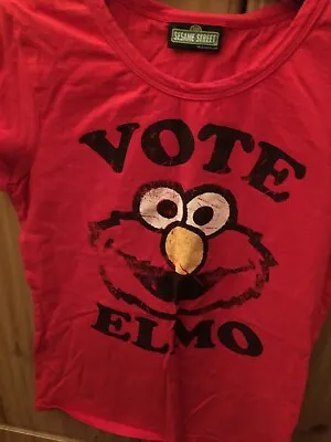 Buy Red Elmo Fitted T-shirt 100% Cotton - Good Condition Womens • 9£