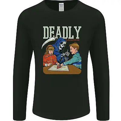 Buy Deadly Games For Kids Grim Reaper Ouija Board Mens Long Sleeve T-Shirt • 11.99£