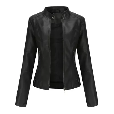 Buy Women's Leather Jacket Coat Genuine Leather Motorcycle Slim Fit Designer Top • 31.19£