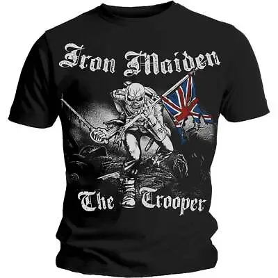 Buy Official Iron Maiden Sketched Trooper Mens Black T Shirt Iron Maiden Tee • 14.95£