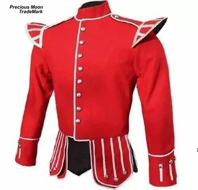 Buy Brand New Military Piper Drummer Doublet Tunic Jacket Red • 98.03£