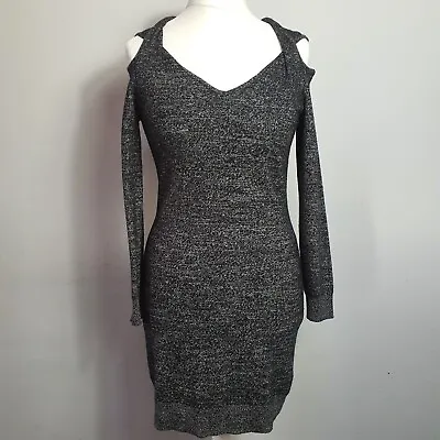 Buy ALLSAINTS Wool Jumper Dress Shift Sheath Knitted Cold Shoulder Size  S/M • 34.99£