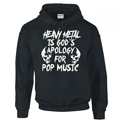 Buy Funny Music  Heavy Metal Is God's Apology For Pop Music  Hoodie • 21.99£