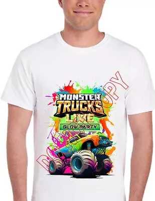 Buy Hot Wheels Glow Party Live Monster Truck Show Shirt Custom Design Monster Jam • 25.52£