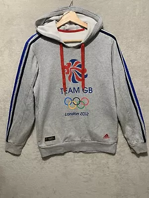 Buy Adidas Team GB Mens Hoodie M Grey Olympics Pullover Jumper Sweater London 2012 • 10.88£