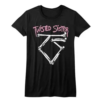 Buy Twisted Sister Bone Logo Black Junior Women's T-Shirt • 23.16£