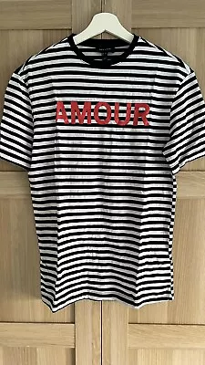 Buy BNWT New Look Longline Stripe Amour T-Shirt Size 6/XS • 5£