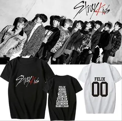 Buy Stray Kids Combination Teenager Cotton Short Sleeve T-shirt Casual Loose Tee  • 3.33£