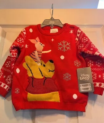 Buy Winnie The Pooh Red Jumper Brand New Disney • 5£