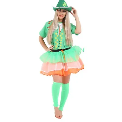 Buy Women's Green Printed Irish St Patrick's Print Day T Shirt Fancy Dress Shirts • 7.20£