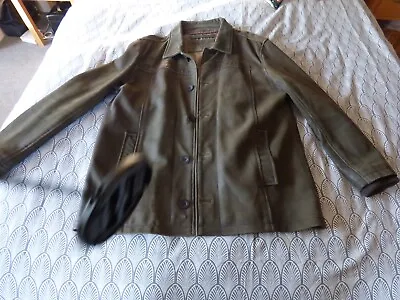 Buy Mens Dark Brown Leather Jacket - Size XL/46 • 50£