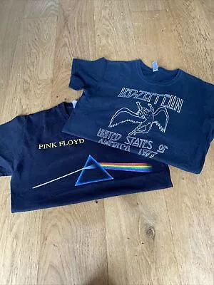 Buy Vintage Pink Floyd And Led Zeppelin T Shirt Bundle 2000 Medium • 35£
