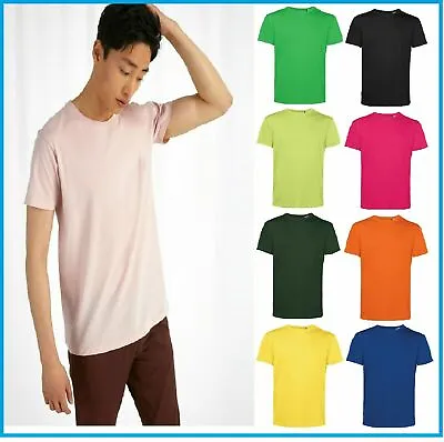 Buy Mens B&C Collection Organic 100% Cotton T-Shirt Short Sleeve Top Size XS-5XL • 7.15£