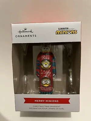 Buy 2023 Hallmark Christmas Tree Ornament Minions Merry Minions This Ugly Sweater  • 17.10£