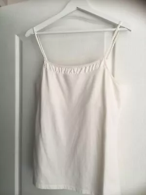 Buy Cream Strappy Camisole T-shirt With Bust Support George Size XL 16-18 • 6.99£
