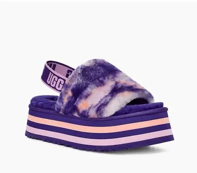 Buy UGG Women's Disco Marble Slide Sandal Violet Night 1122032, Size 7 • 75.58£