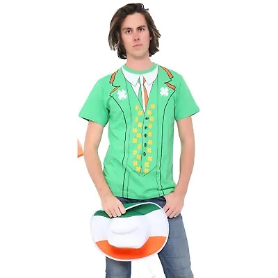 Buy Mens Printed Irish St Patrick's Print Day T Shirt Stag Do Fancy Dress Shirts • 7.20£