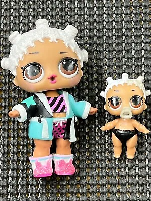 Buy LOL Mini Doll “ Fresh “ And Lil Fresh 3”in White Hair Big Brown Eyes Green Cloth • 12.54£