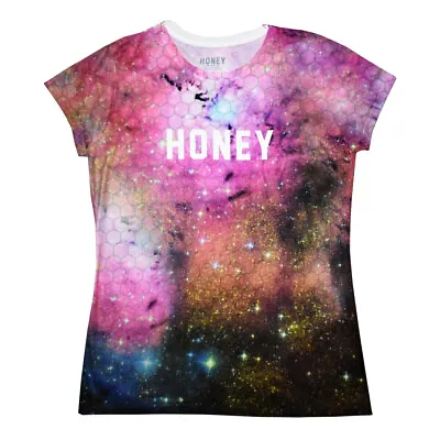 Buy Women's Tee-Shirt HONEY BRAND CO Galactic Hive Design  • 12.31£