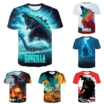 Buy Kids Boys Girls Godzilla VS King Kong Casual Short Sleeve T-Shirt Tee Top Gift • 5.99£