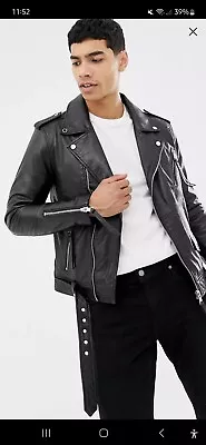 Buy Barney's Original Real Leather Unisex Biker Jacket  • 50£