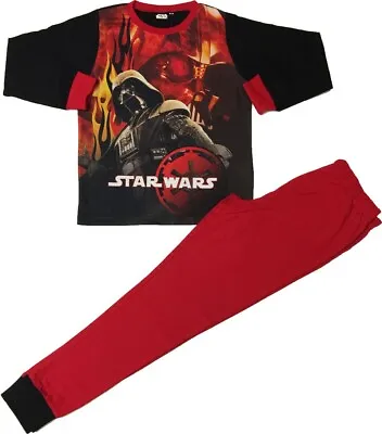 Buy Star Wars Boys Pyjamas Darth Vadar Pjs  Nightwear Age 3 To 10 Years • 5.95£