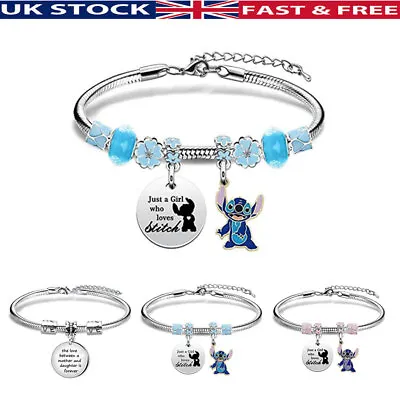 Buy Girls Friendship Charm Bracelet Womens Lilo And Stitch Cute Jewellery Girls Gift • 3.99£