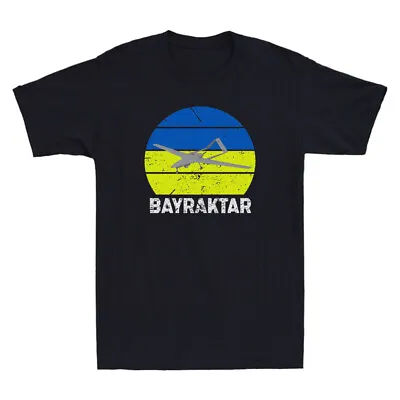Buy Bayraktar TB2 Turkish Drone Bayraktar Retro Men's T-Shirt Support Ukrainian Tee • 15.99£