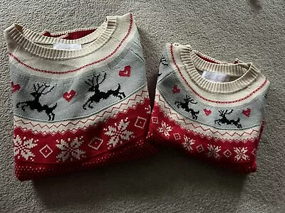 Buy Mother Daughter Matching Christmas Jumper. Hardly Worn. Excellent Condition.  • 26£