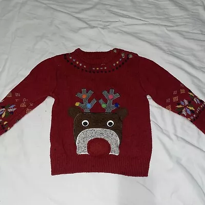 Buy Next 2-3 Years Christmas Jumper Red • 1.49£