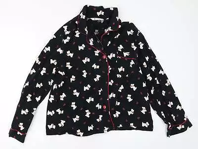 Buy BHS Womens Black Solid Cotton Top Pyjama Top Size 14 • 6.25£