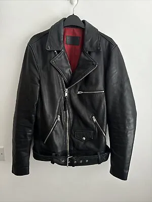 Buy All Saints Kodey Biker Leather Jacket Size UK S • 119.99£