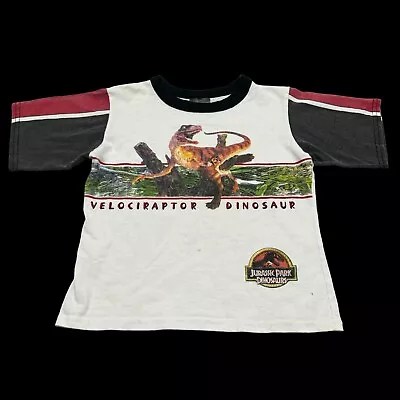 Buy Vintage Kids Tshirt Velociraptor Jurassic Park 90s Y2K Movie 14x16.5” • 19.69£