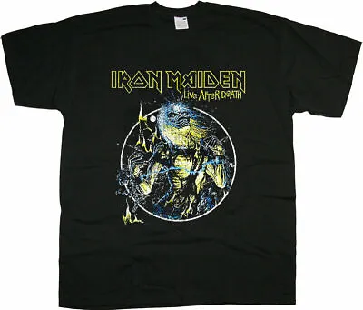 Buy Official Iron Maiden T Shirt Live After Death Black Classic Rock Metal Band Tee • 16.28£
