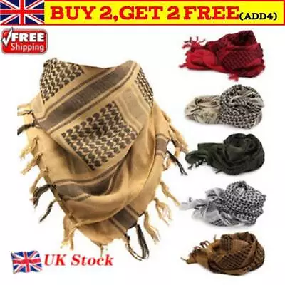 Buy Cotton Palestinian Shemagh Freedom Scarf Keffiyeh Head Wrap Black/Green/Olive • 6.59£