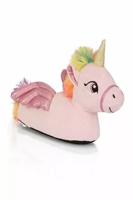 Buy Novelty Pink Winged Unicorn Slipper Girls Boys Christmas Birthday  • 6£