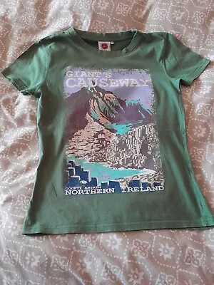 Buy Giant's Causeway Green Cotton T-shirt Size Kids L (approx. 11 Years) • 0.99£