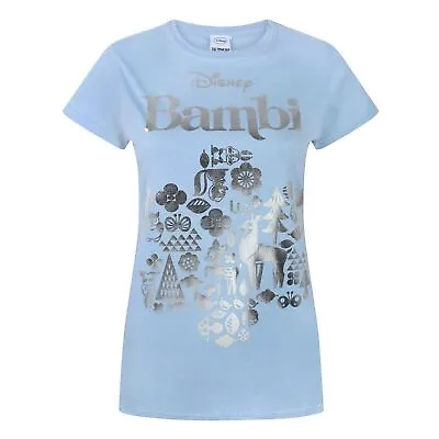 Buy Disney Womens/Ladies Bambi Foil T-Shirt NS4281 • 14.15£