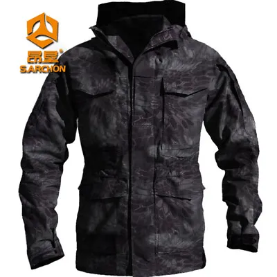 Buy M65 Army Casual Tactical Jacket Outdoor Windbreaker Mens Hooded Military Coat • 55.19£