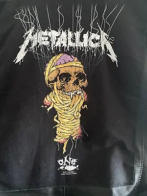 Buy Metallica Themed Faux  Leather Jacket In Black. Size 14 Women • 35£