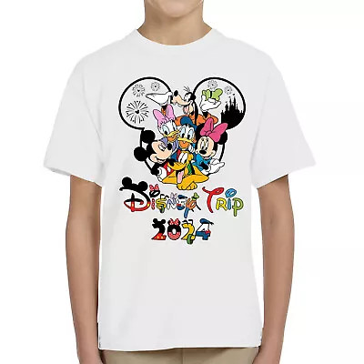 Buy Mickey Minnie Paris Disneyland Adult Kids Tshirt Christmas 2024 Family Trip Xmas • 13.49£
