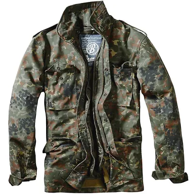 Buy Brandit M65 Standard Jacket Vintage Travel Coat Tactical Mens Parka Flecktarn • 75.95£