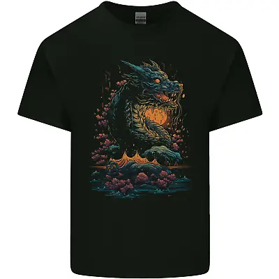Buy A Japanese Fantasy Water Dragon Mens Cotton T-Shirt Tee Top • 8.75£