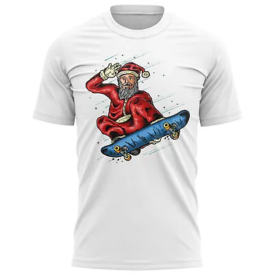 Buy Unisex Santa Skateboard Skater T Shirt Christmas Present Park Skate Grunge Indie • 14.99£
