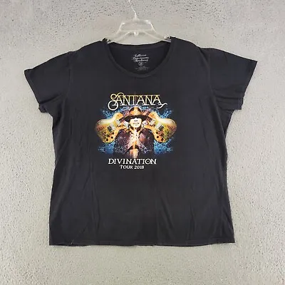 Buy Santana Shirt Womens 2X Black Double Sided Tour T Shirt Short Sleeve Divination • 11.67£